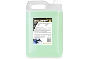beamz Eco-Friendly Smoke Machine Liquid 5L, Green Smoke Fluid, Professional Low Density Fog Effect, Odourless Non-Toxic Formula, Slow Dispersal with No Residue for Parties and Events