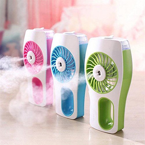 Gazechimp Mini Ventilator Handventilator mit Luftbefeuchter USB Standventilator – Grün - 9