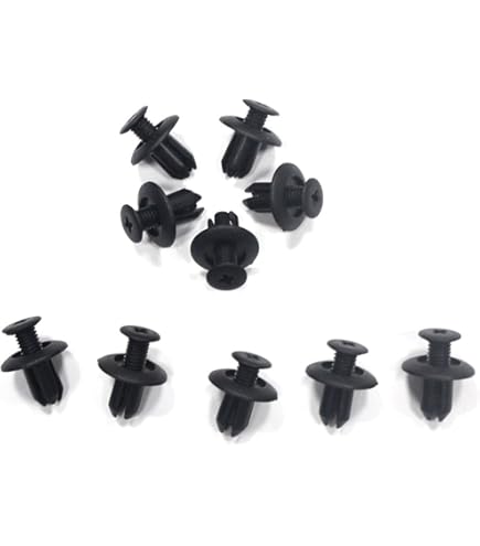 Pièces Auto 50 Clips Rivets Plastique 6mm Viojrlly - Voiture Moto