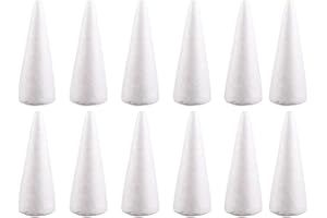 Happyyami 12 stücke Handwerk Schaum Kegel weiß styropor Kegel für DIY Hause Handwerk Projekt Weihnachtsbaum tischaufsatz 10 cm