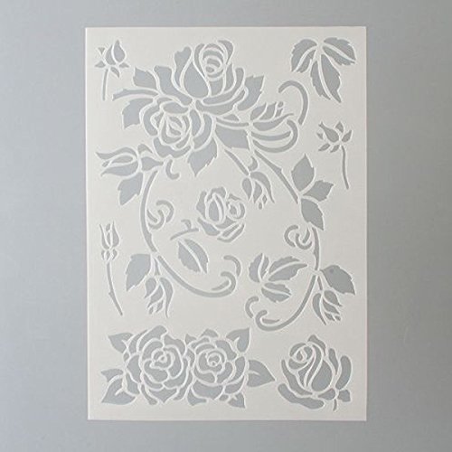 EFCO Rosen Schablone in 7 Designs, Kunststoff, transparent, A5