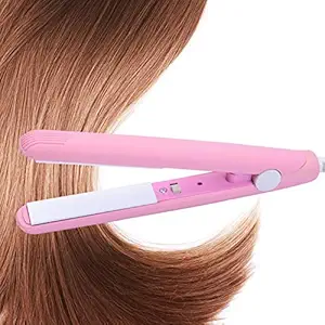 ULX Women Beauty Fast Heat up Mini Hair Straightener, Styler Suitable for all Types of Hair with Plastic Storage Box, Multicolour