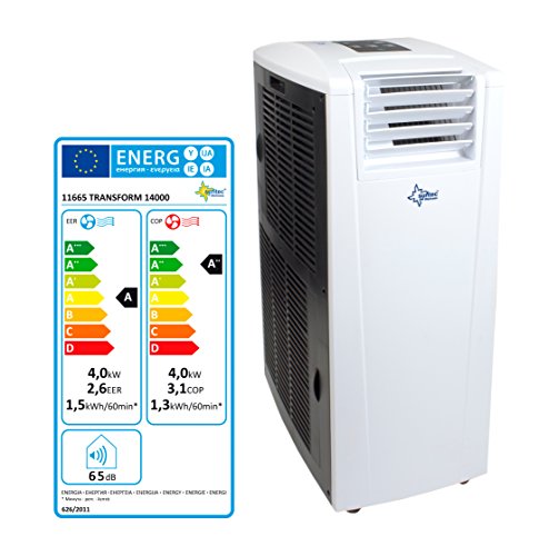 SUNTEC mobiles lokales Klimagerät TRANSFORM 14.000 [Für Räume bis 160 m³ (~70 m²), Kühlen + Heizen + Entfeuchten, 14.000 BTU/h, Energieeffizienzklasse A/A++] - 12