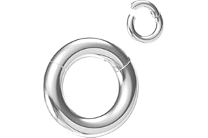 NewkeepsR 0.8/1.0/1.2/1.6/2.0/2.5/3.0/4.0mm-5/6/7/8/9/10/11/12/13/14/16mm 316L acier à charnière septum segment Clicker lèvres nez anneau Hoop Helix Cartilage Daith tragus