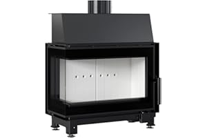 KRATKI Inserto camino SIMPLE, vetratura laterale, porta con battuta a sinistra o a destra, dimensioni in cm: H78,1 x L64,4 x P39,8 cm, potenza termica nominale 6 kW, classe di efficienza energetica A+