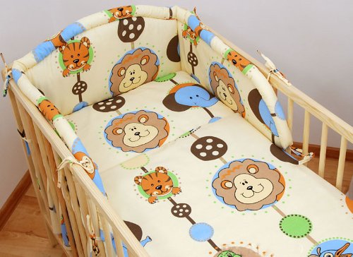 Jungle 3 pieces bedding set Cot bed (70cm x 140cm)