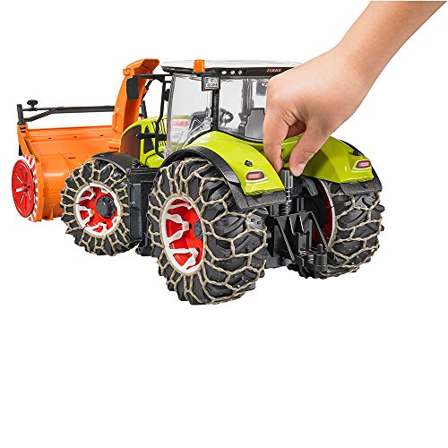 Bruder 03017 TOYS Claas Axion 950 mit Schneeketten und Schneefräse, grün - 4
