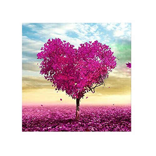 Moresave 35x35cm Herz Baum Stickerei 5D Diamant DIY Anstrich Kreuz Stich