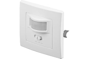 Goobay 96005 infraröd rörelsedetektor för inomhus IP20 med 160° PIR-sensor för LED-lampor detektor infälld väggmontering 9 m räckvidd triac