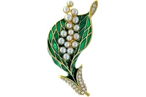 Publisit Broche Femme Originale, Broche Vêtement Femme, Broche Brin de Muguet, Epingle, Nature, Fleurs, Tendance, Bijoux Femme ou Homme