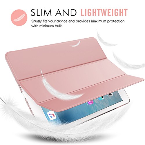 MoKo Hülle für iPad Pro 12.9 – Ultra Lightweight Slim PU Leder Tasche Schutzhülle Schale Smart Shell Case mit Auto Schlaf / Wach Funktion und Standfunktion für Apple iPad Pro 12.9 Zoll Tablet, Rose Gold - 8