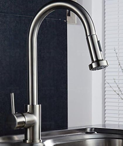 AWXJX Mixer Water Tap Hot and cold copper Pull out kitchen Brushed Rotating