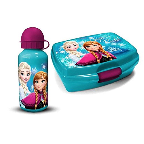 Preisvergleich Produktbild Disney Frozen Die Eiskönigin Brotdose und Aluminium Trinkflasche Set 44226
