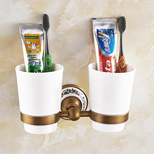Preisvergleich Produktbild Continental zahnbürste cup halter Badezimmer kupferbecher Bad becherhalter waschen Keramik-doppel becher-A