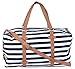 Kleio Unisex Striped Duffle Weekend Bag ( Blue ) RS.1899.00