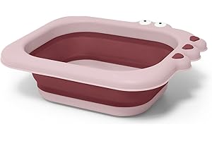 beberoad Faltbare Waschschüssel für Baby, Cartoon Folding Baby Ass Waschbecken Tragbares, Baby zusammenklappbares Waschbecken, für Kleinkinder Home Küche Badezimmer Outdoor Travel Camping Wandern