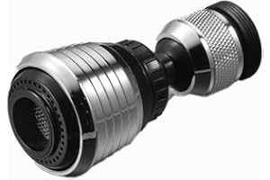 MAWANS 360 Rotate Swivel Water Saving Tap Aerator Nozzle Filter Adapter, Diffuser Kitchen Sink Bathroom tap Spray Head, Faucet Bubbler, Filter with Nozzle Adapter, M22 External, M24 Internal Thread