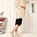 Liang Rou Maternity Ultra Thin Stretch Adjust Waistband Cropped Leggings Color Black