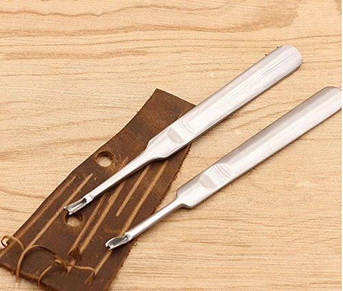 2 Stück Leather Craft Tool Groover Beveler Awl Punch Blade - 2