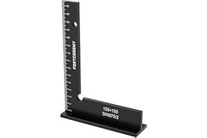 Anschlagwinkel, FortCeremy 90 Grad Winkelblöcke 150 * 100mm, Schlosserwinkel Präzisions-Werkzeugtischler-Lineal-Satz Breite Basis Sitz-Winkel L-Typ, Layout Holzbearbeitung Messwerkzeug mit Skala