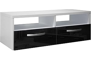 Berlioz Creations Kosmo 2 Bianco Mobile TV, Legno, L 97 x l 40 x H 36