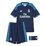 segundo uniforme real madrid 2019 Pantalón corto: cintura elástica con cordón; escudo del Real Madrid sobre el dobladillo derecho