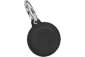 Funda Compatible con Motorola Moto Tag, Funda de Silicona a Prueba de Golpes con Llavero, protección de 360°, Impermeable, Ultraligera, Negra, Robusta Funda antipérdida para buscadores de Llaves