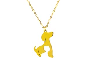 Only faith Collar de gatos para mujer Acero Inoxidable huellas patas mascota. Con caja de regalo. Regalo para amantes de mascotas Perro y Gatos