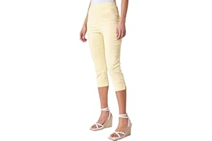 Roman Originals Cropped Trousers for Women UK Ladies Capri Leggings Summer Pants Short Crop Stretch 3/4 Length Three Quarter Pedal Pusher Clothes Elasticated Bengaline Cut Off