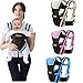 ELENKER™ Adjustable 4 Positions Carrier 3D Backpack Pouch Bag Wrap Soft Structured Ergonomic Sling Front Back Newborn Baby Infant Pink