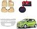 Auto Pearl Premium Quality Car Accessories Combo of Car Floor Foot Mats 4D Beige. & Chrome Plated Car Front Grill. & Premium Make Red Black Car Pet Seat Cover. For Chevrolet Beat Type-2 RS.3385.00
