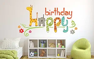 WALLSTICKY Happy Birthday Wall Sticker for Wall Decoration