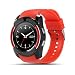 Produktbild LYCOS3 Smart Watch, Bluetooth Smart Watch Sport Fitness Tracker, SIM GSM Karte Smart Watch Gesundheit Uhr Fitness Armband Schrittzähler Schlaf Monitor Gehdistanz Wireless Smart Armband für Android, rot, Free Size
