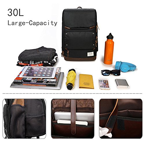 ZUMIT Laptop Rucksack 14 Zoll Damen Herren Business Travel Rucksack Studenten Backpack Taschen mit Gro  en Kapazit  t Schwarz