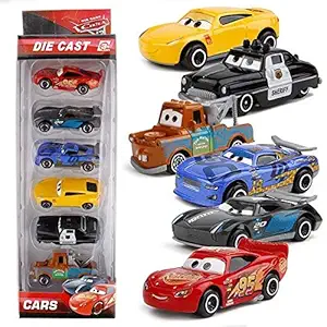 ToyTastic Metal Die Cast Mini Cars for Kids Small Metal Movie Vehicle Cars for Story Play - Pack of 6 - Multicolor