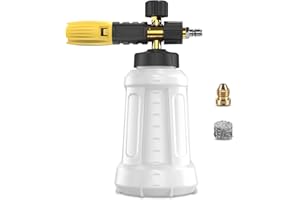 OHAYORI Snow Foam Lance Cannon Compatible with 1/4" Quick Connect Pressure Washers, 1L 1/4'' Quick Release Snow Foam Bottle Car Foam Sprayer Pressure Washer Accessories for Car Washing