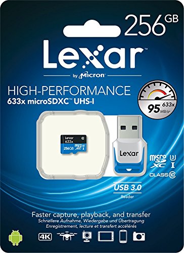 Lexar LSDMI256BEU633R High-Performace 256GB Speicherkarte 633x microSDXC UHS-I - 2