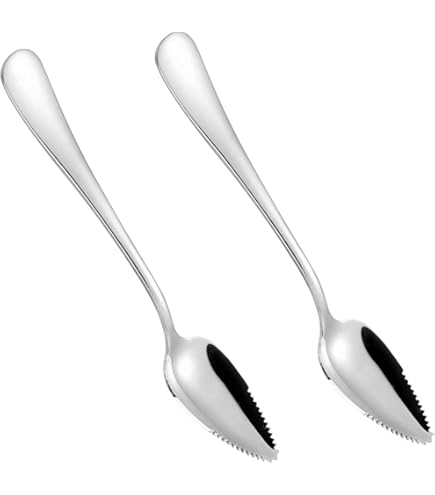 5-teiliges Grapefruit Löffel Set - Edelstahl Mit Wellenschliff Für Obst & Salat