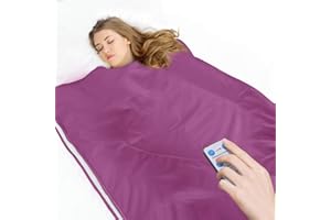 QIVANGE Far Infrared Sauna Blanket,Oxford Sauna Heating Blanket Body Shaper Professional Detox Therapy Anti Ageing Beauty Machine for Beauty Salon, Spa and Home Use 2 Zone Purple
