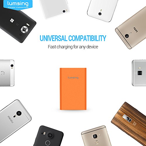 Lumsing Quick Charge 3.0 36W 4 Port USB Ladegerät Desktop Ladeadapter für Galaxy S7 / S6 / Edge / Plus, Note 5 / 4 und Smart Ports für iPhone 7 / 6s / Plus, iPad Pro / Air 2 / mini, LG, Nexus, HTC & mehr (Orange) - 6