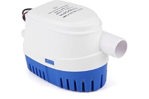 EJOYOUS Bilge Pumps, 12V 1100GPH Automatic Bilge Pump Marine Dive Bilge Auto Silent Liquid Pump with Float Switch Automatic Lenz Pump Submersible Pump for Boats Ponds Pools