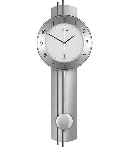 AMS Uhrenfabrik Klok, Zilver, 60 x 6 x 175 cm