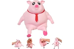 BUKEZUDANG Stress Schwein, Anti Stress Schwein, Anti Stress Würfel Stressball, ettes Schwein Stress Spielzeug, Nettes Rosa Schwein Stress Spielzeug, Squeeze Toy Für Kinder Erwachsener(Rosa)