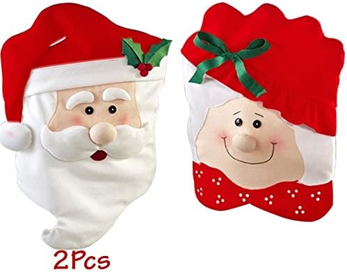 Christma Santa Chair Cover Christmas Chair Covers Set of 2 pcs for Christmas Dining Chair Decorations