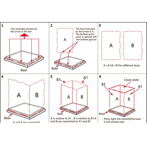 MIMIEYES-Custodia-scatola-per-esposizioni-in-acrilico-dimensione-254-cm-x-1448-x-134-cm-a-prova-di-polvere-adatta-per-contenere-le-minifigure-LEGO-colore-della-base-nero
