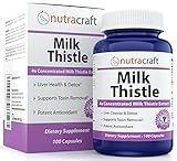 #1 Liver Cleanse & Detox Support – 4x Concentrated with 1000mg per capsule providing 250mg of 80% Silymarin – 100% Money Back Guarantee - 6 Weeks Supply