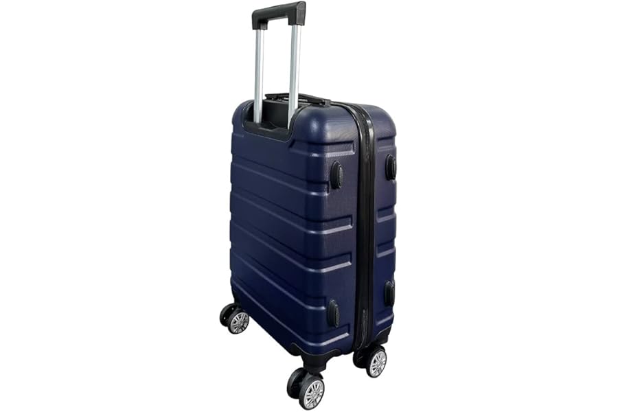 Panana Modern Design Travel Case Hard Shell Cabin Suitcase Set 4 Wheels Luggage Trolley Case Lightweight with TSA Lock(Blue-20INCH)