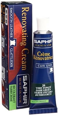 Saphir Cirage Crème Rénovatrice SAPHIR (Tube 25 ml VERT FONCE 20)