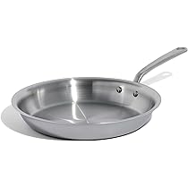 Made In Kookgerei - 5 Quart RVS Saucier Pan - 5 Ply RVS Bekleed - Professioneel kookgerei - Made In Italië - Inductie Compatibel