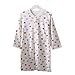 Blue Print WHITE Infant Sleepwear Baby Toddler Cheese Cloths Nightgown 80-90Cm